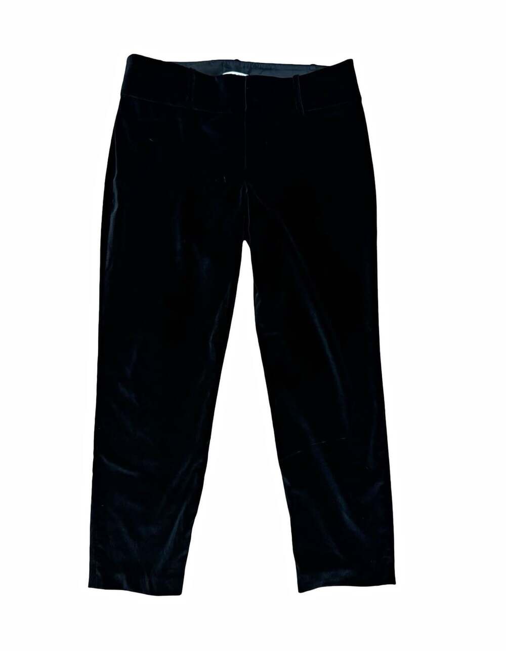 Alice + Olivia Black Velvet Pants Approx Size 12 Waist 16” Cropped Holiday